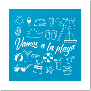 Vamos a la playa - lets go to the beach - tshirt design Posters and Art